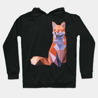 Fox Abstract Polygon Art Cool Geometric Wild Animal Hoodie